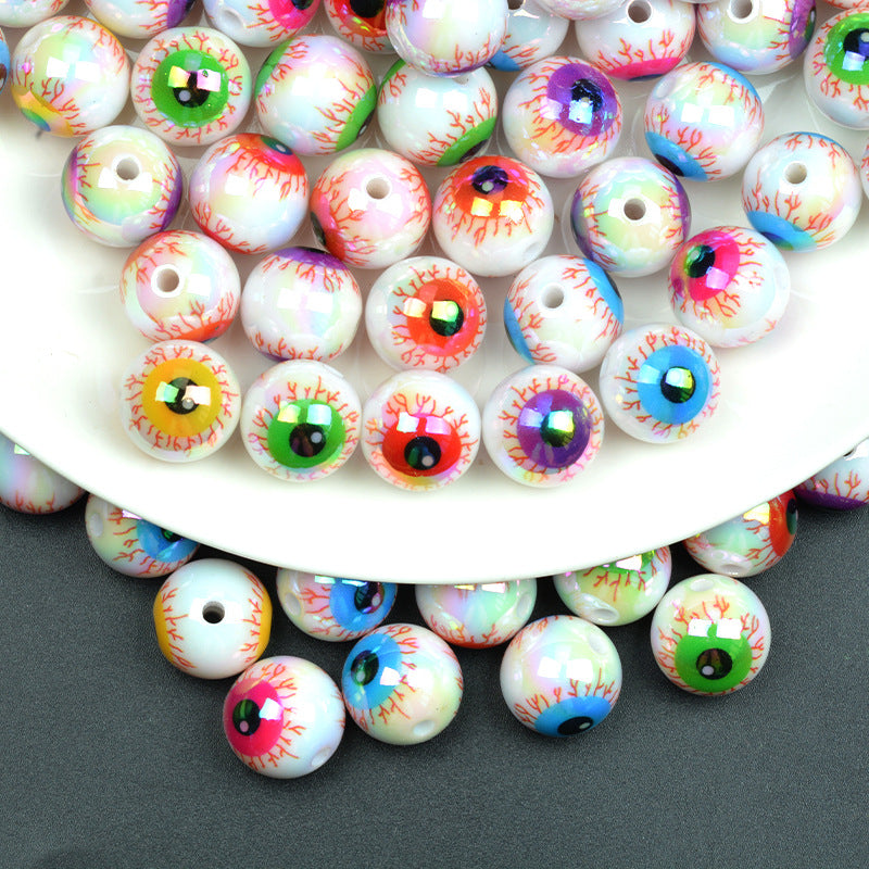 Halloween UV colorful horror eye beads