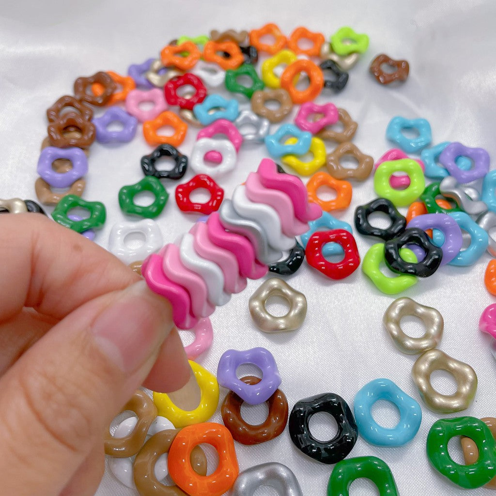 【Spacers】Wave bead diy mobile phone chain bag pendant jewelry bead pen bracelet necklace jewelry accessories