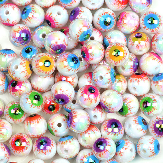 Halloween UV colorful horror eye beads