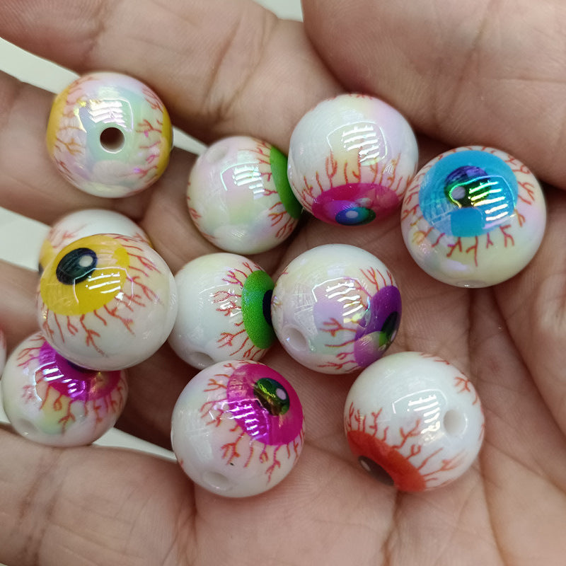 Halloween UV colorful horror eye beads